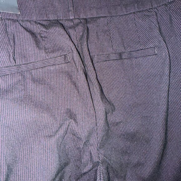 Lane Bryant Women's Plus Size 16 Black Pinstripe Pants Pink Pinstripes NWT Allie - Picture 4 of 13